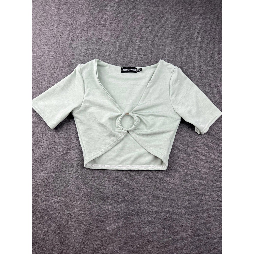 PrettyLittleThing Mint Green Crop Top Size Small